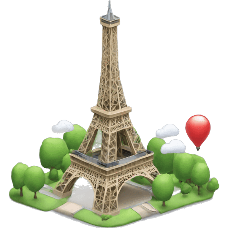 Eiffel tour with an AI emoji