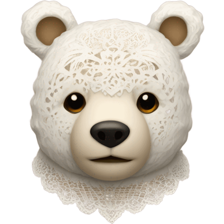 Bear with a lace  emoji