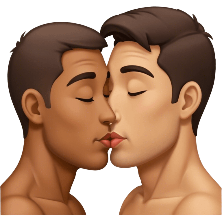 Two men kissing emoji