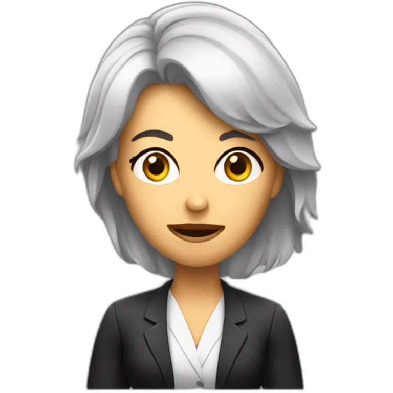 Confused female lawyer emoji