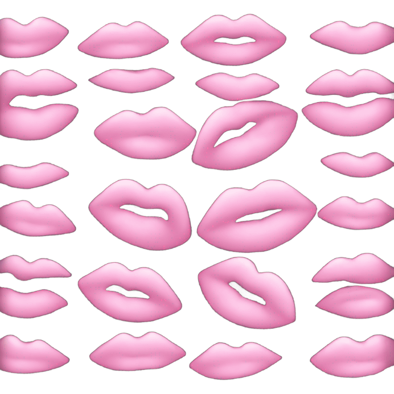 Light pink kiss emoji