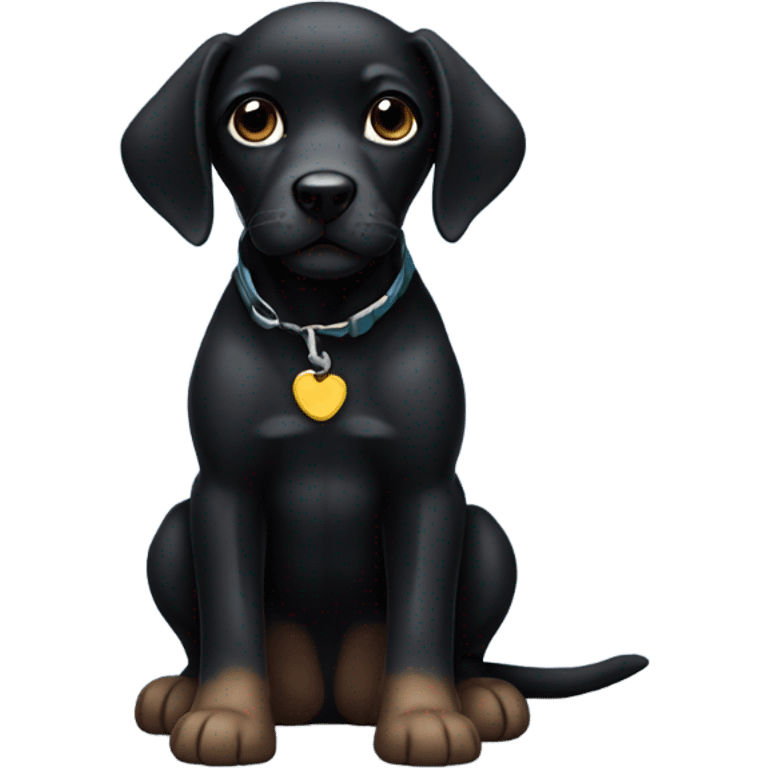 A black puppie emoji