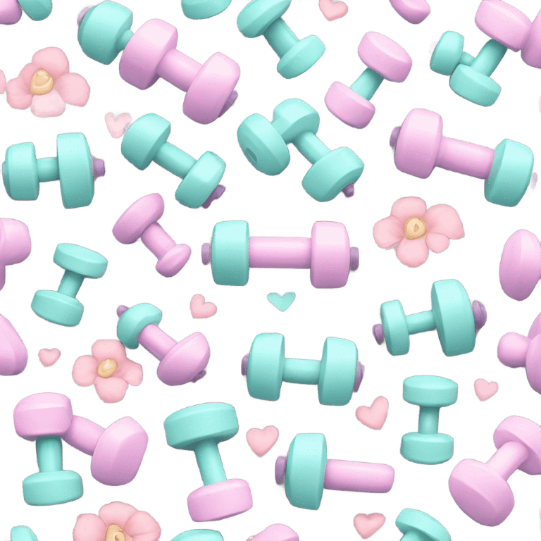 Girly dumbbells emoji