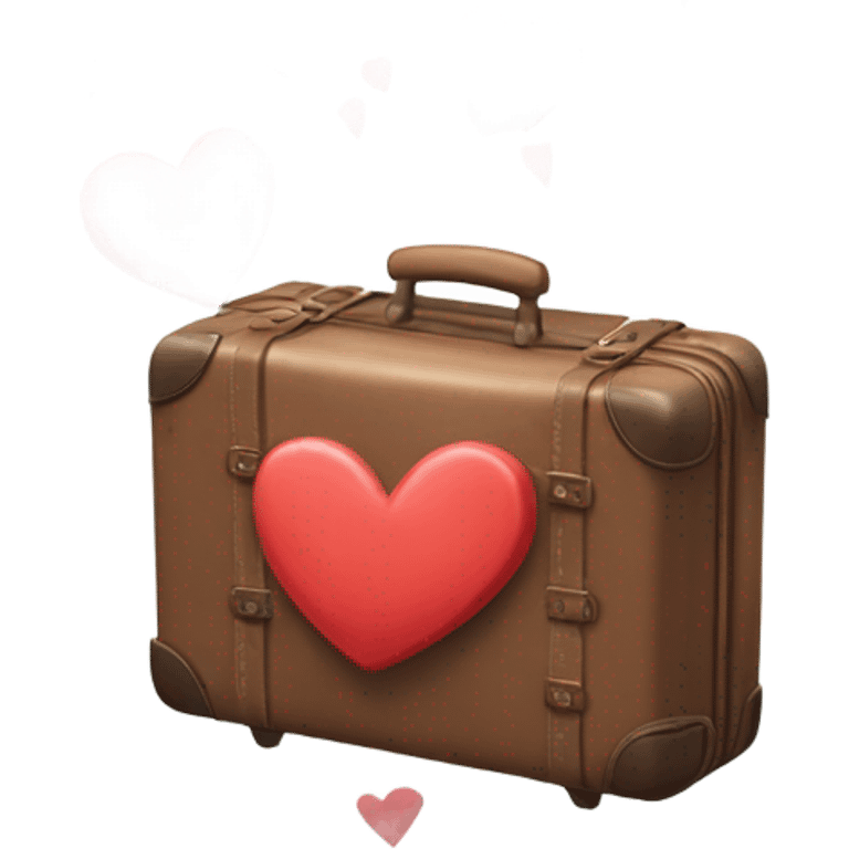 Suitcase with broken hearts emoji