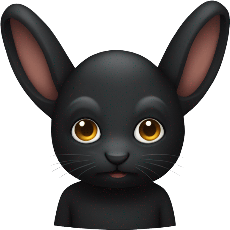 black rabbit disguised as a ghos emoji