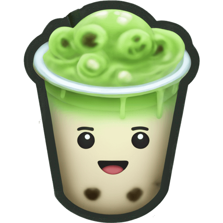 matcha bubble tea emoji