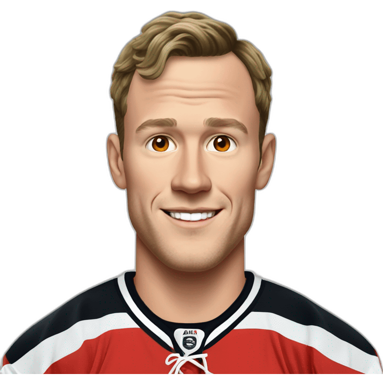 Jonathan Toews as a rainbow beach bum emoji