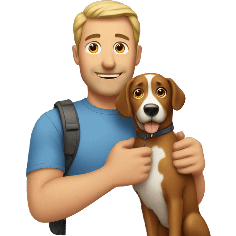 dad with dog emoji