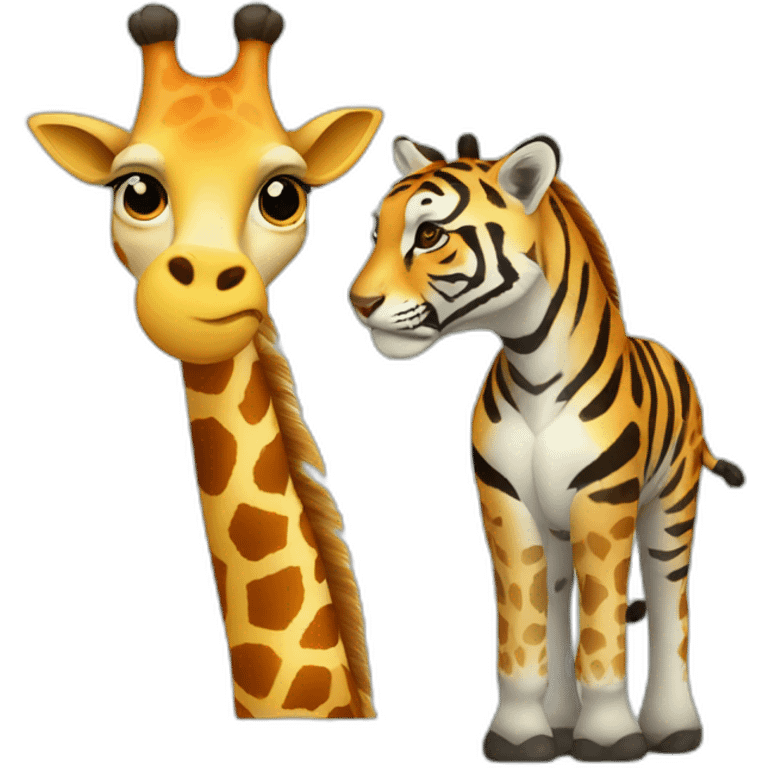 Merger of giraffe and tiger emoji