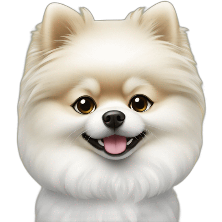 White pomeranian with doctor custom emoji