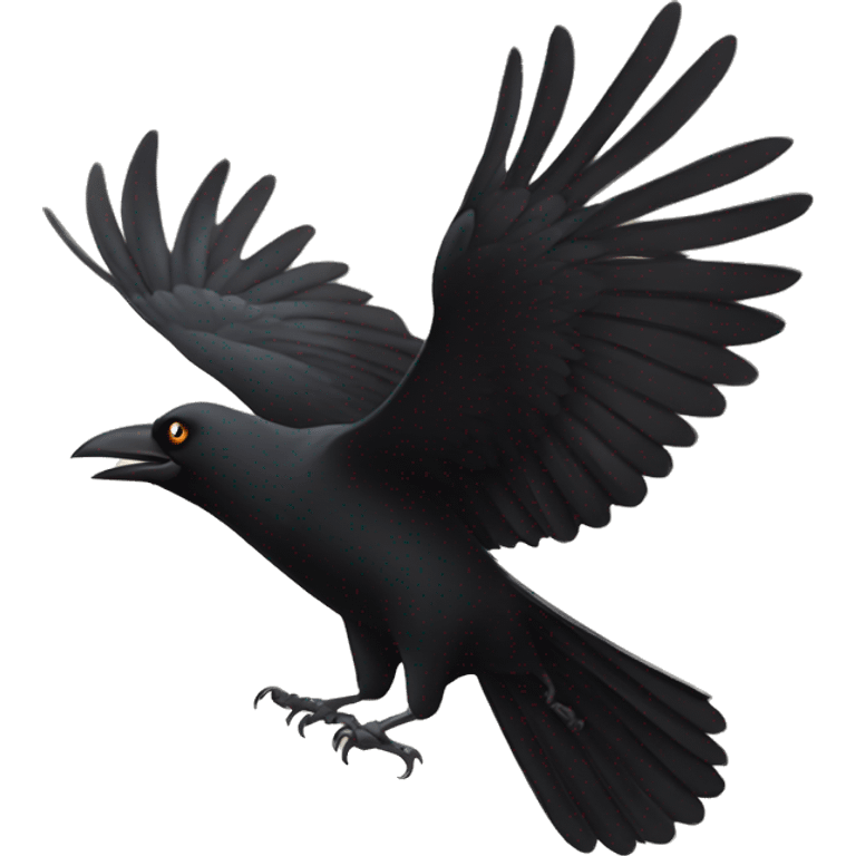 Crow flying emoji