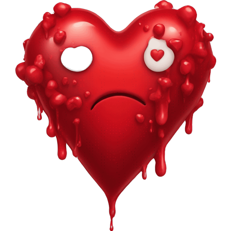 bleeding red heart emoji