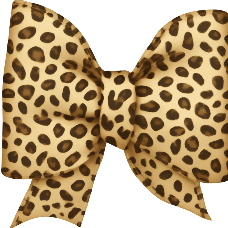 Leopard print bow emoji