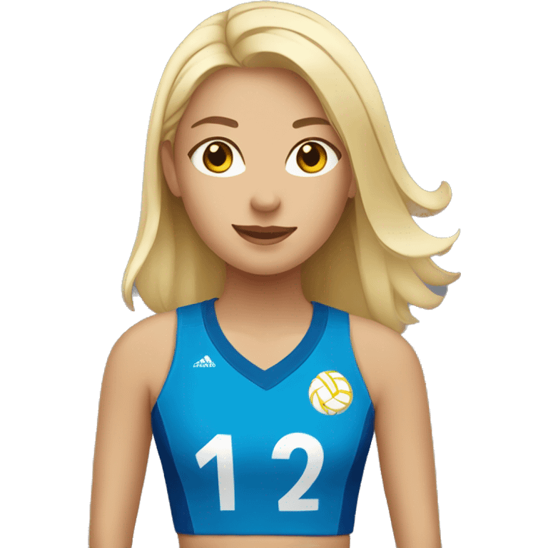 summer olympics blonde girl playing volleyball emoji