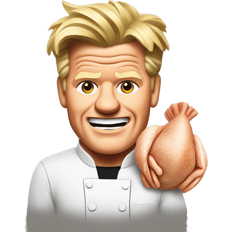 gordon ramsay with raw chicken emoji