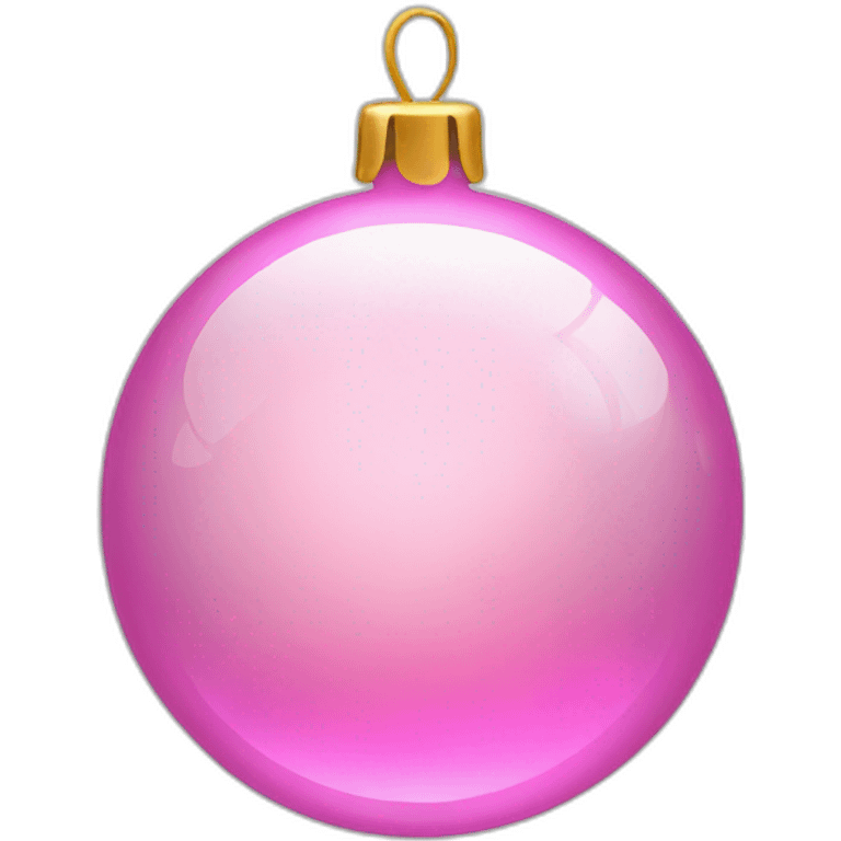 pink transparent glass x-mas tree ball emoji