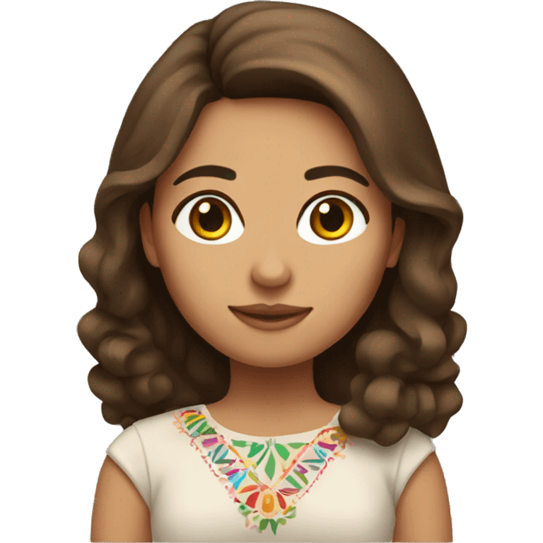 Mexican girl with brown hair  emoji