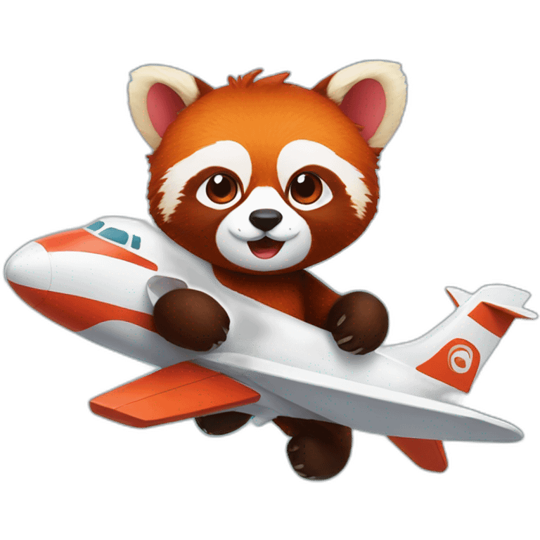 red panda on airplane emoji