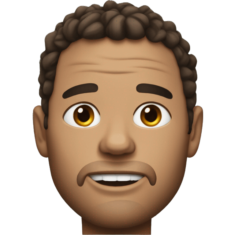 brady with stitches on his chin emoji