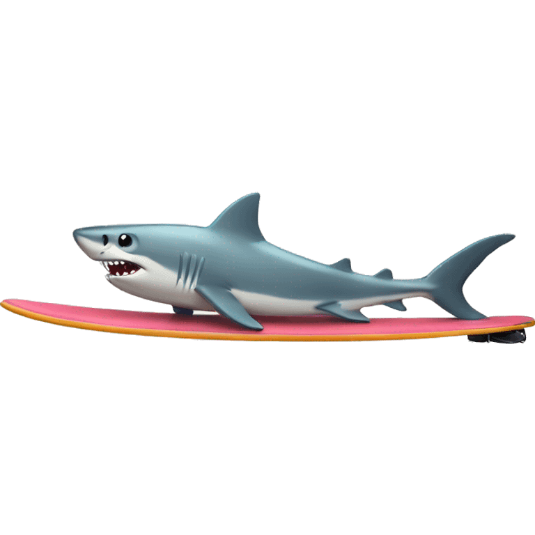 Shark on a surfboard  emoji