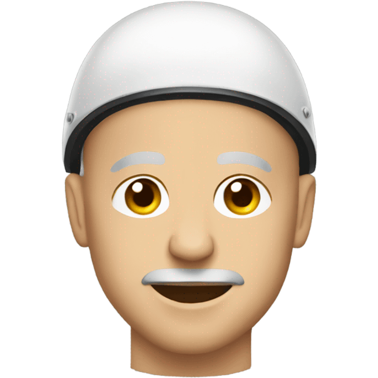 Bald guy with helmet emoji