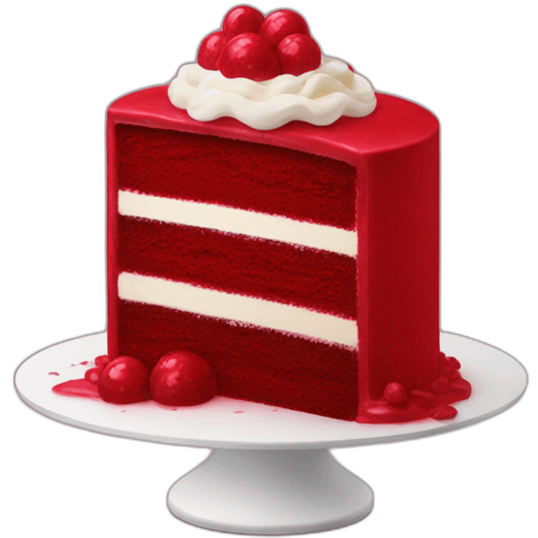 cake of red velvet emoji