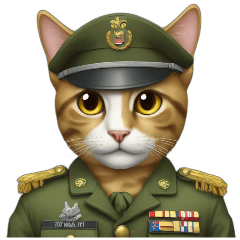 militar cat emoji