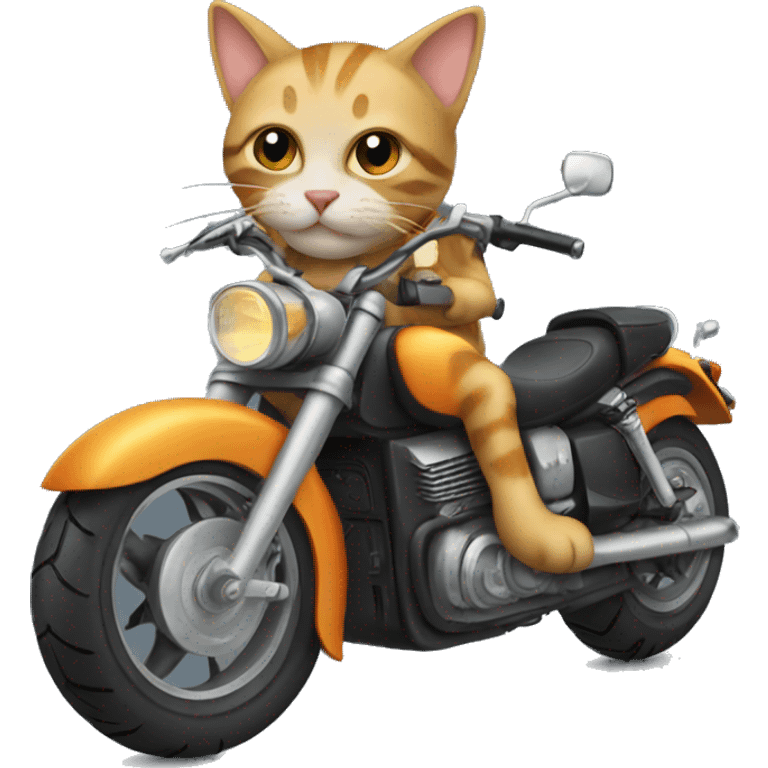 Cat on a motorcycle  emoji