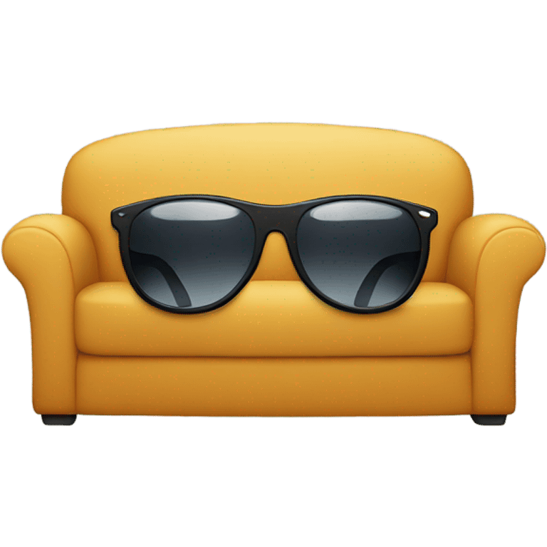 A couch with sunglasses  emoji