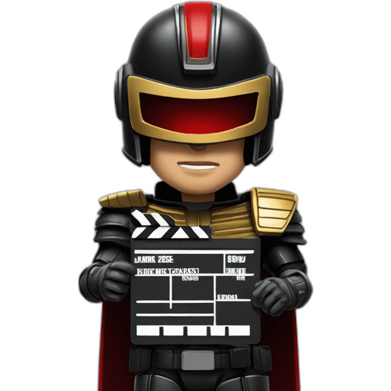 judge dredd with clapperboard visor emoji