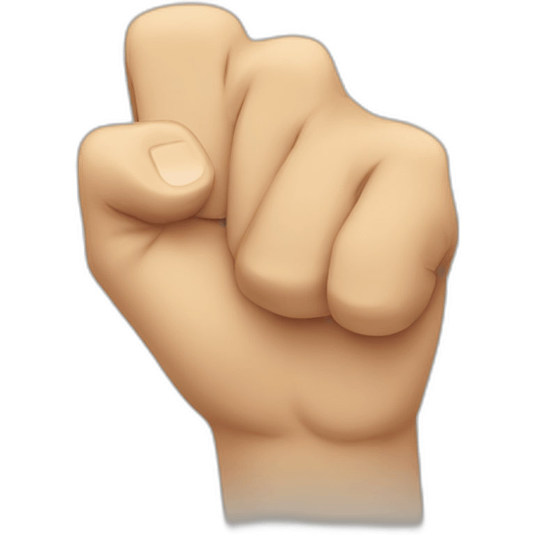 fist but thumb passed through index finger to us emoji