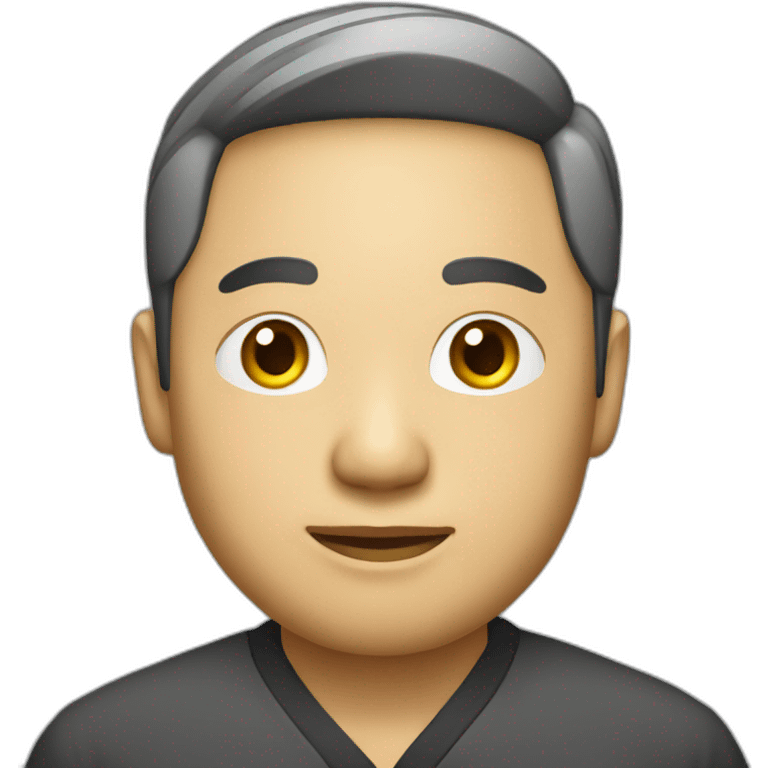 Asian man with chinese communist clothes emoji