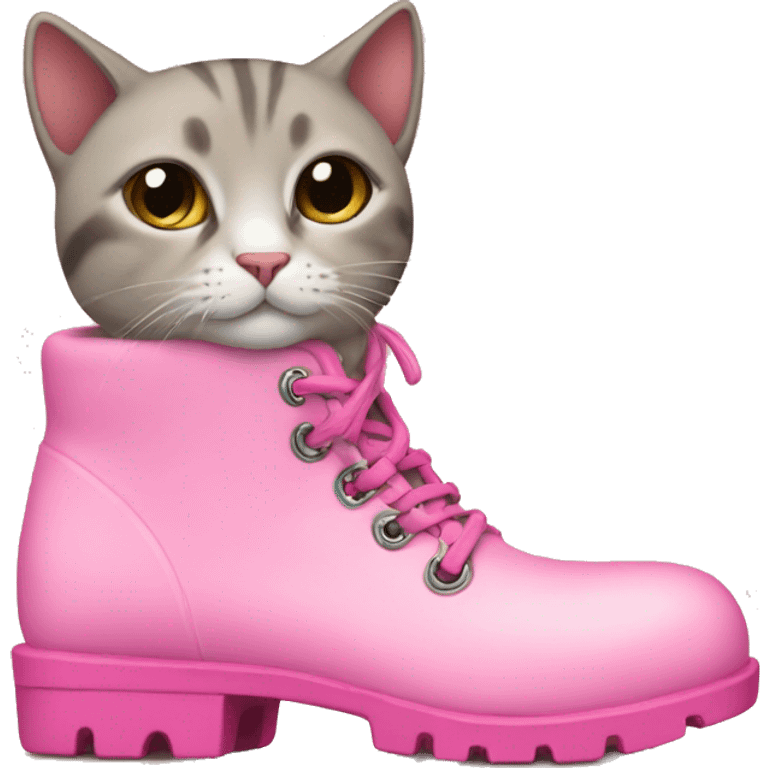 cat with pink boots emoji