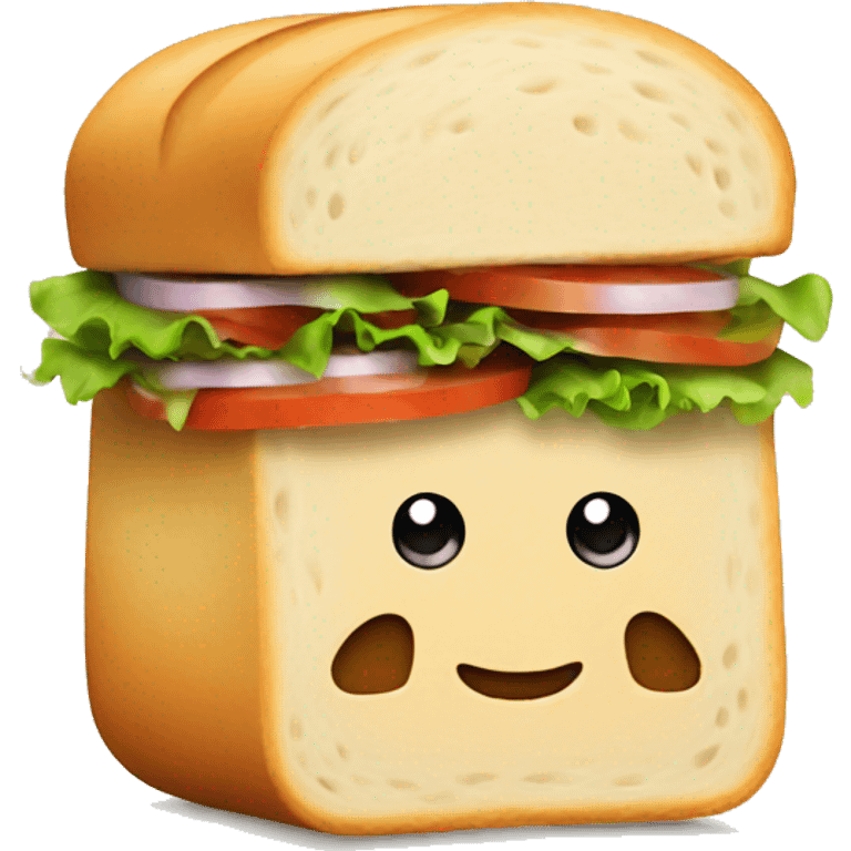 Sandwich wearing a hat emoji