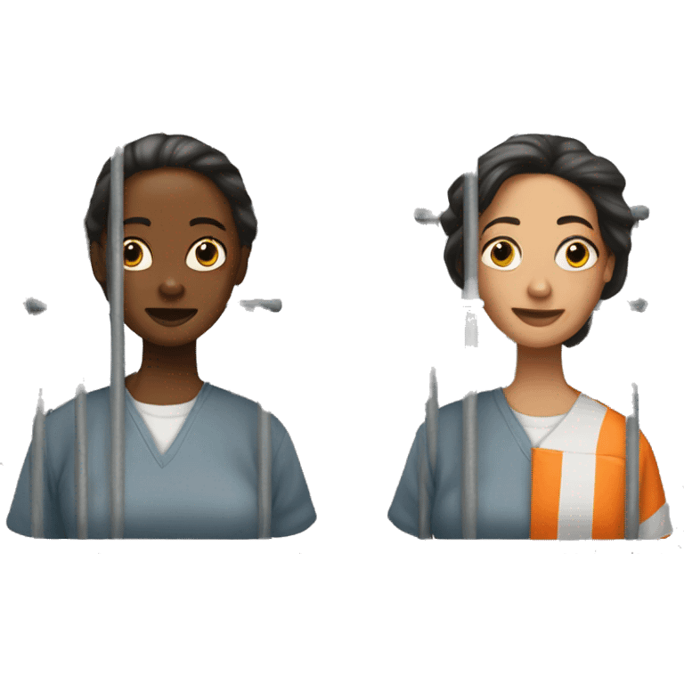 Two different women in prison emoji