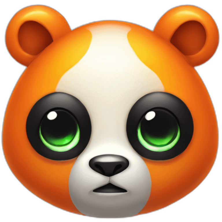 Orange panda alien emoji