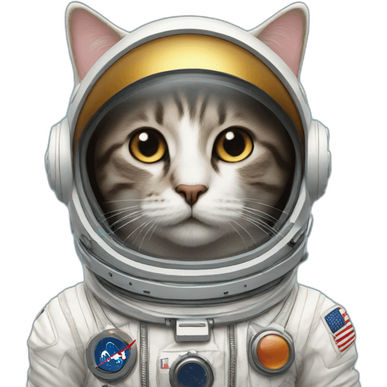 Cat wearing an astronaut suit emoji