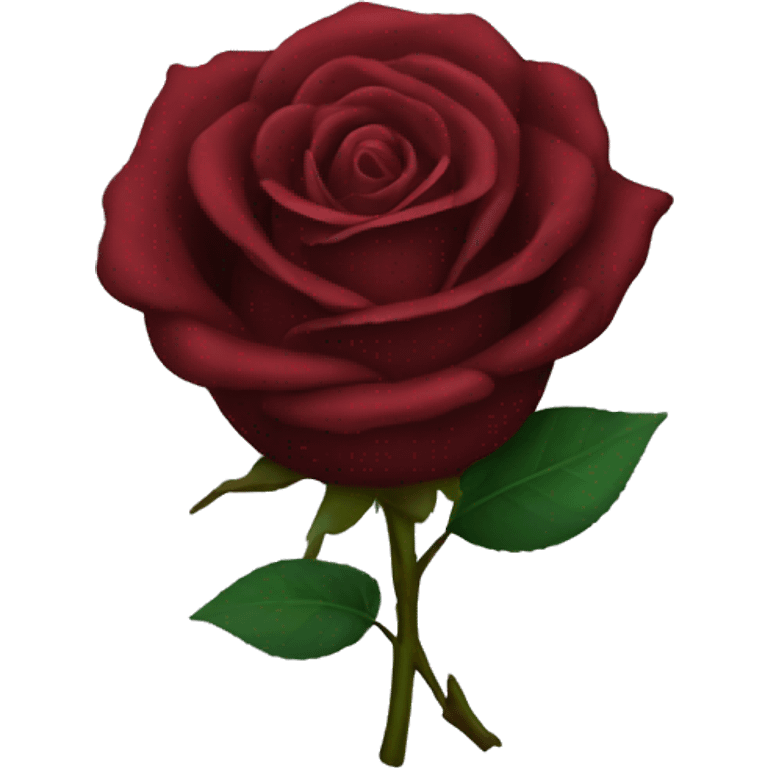 Dark red rose emoji