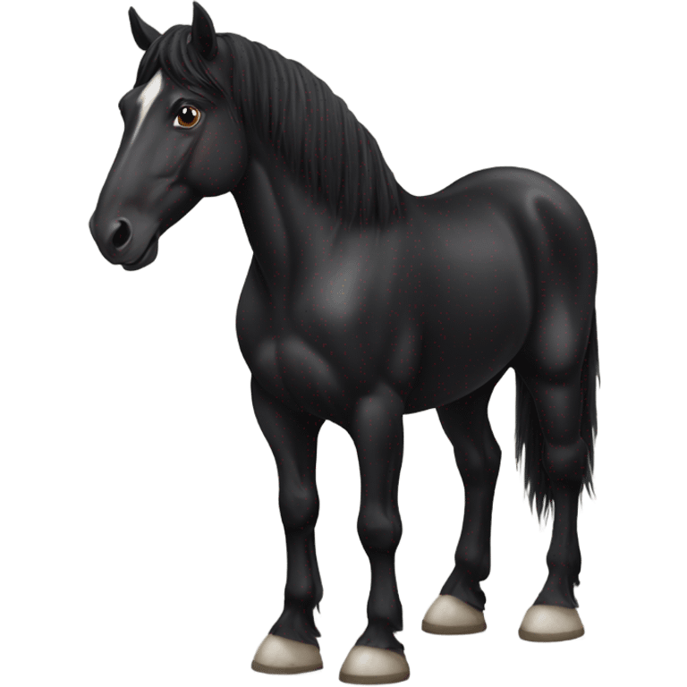 Black draught horse emoji