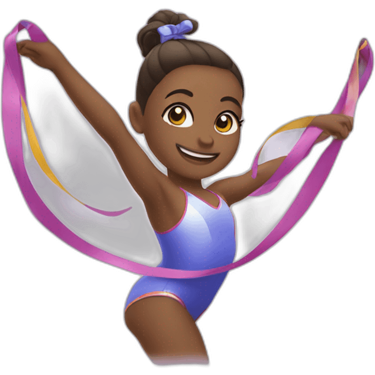 Rythmic Gymnastics with ribbon emoji