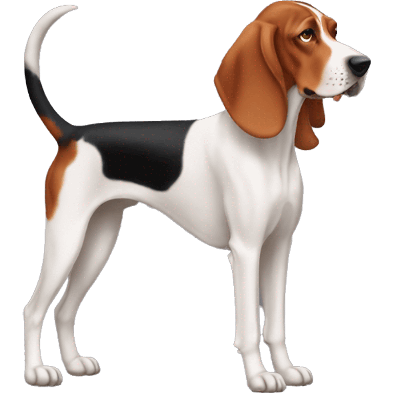 Red and black Coonhound Dog Breed Full Body emoji