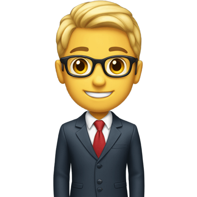 smiling boy in formal attire emoji