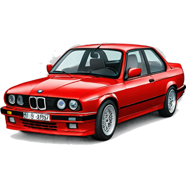 Cherry red E30 BMW emoji