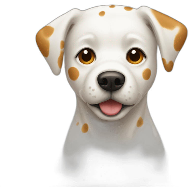 white dog with caramel-colored spots emoji