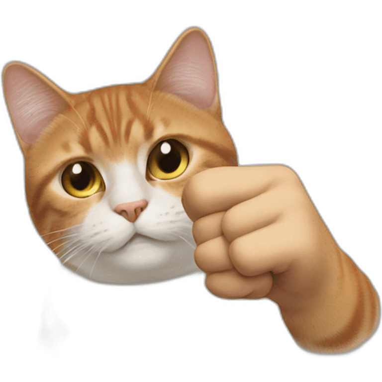 A thumbs down from a cat emoji