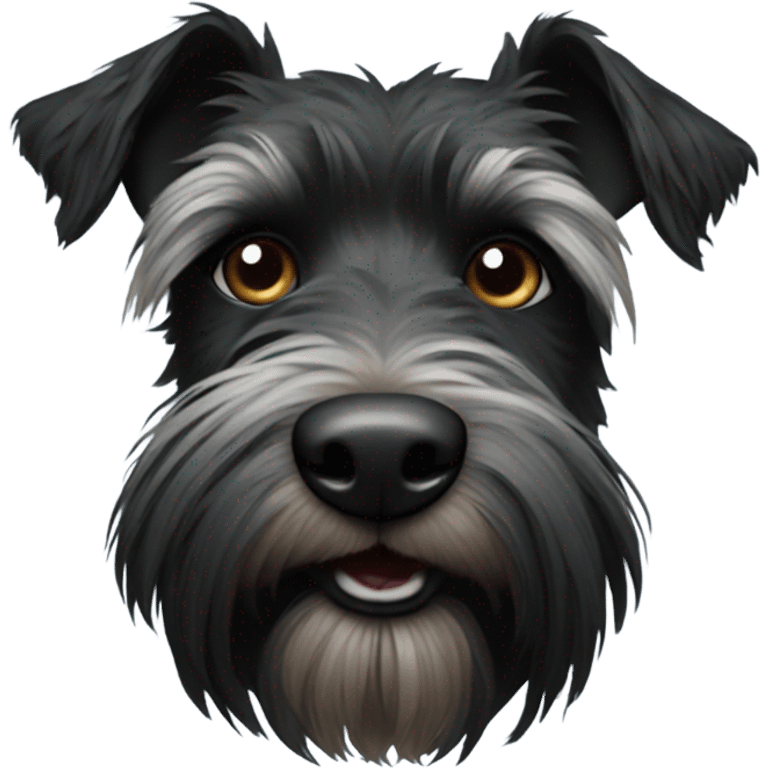 A scruffy black terrier emoji