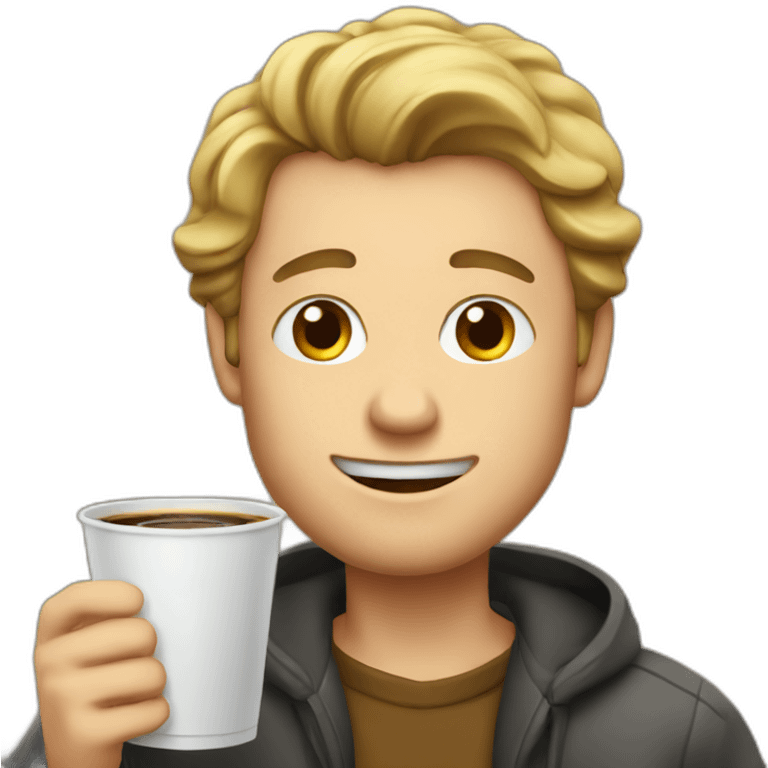 niels drinking coffee emoji