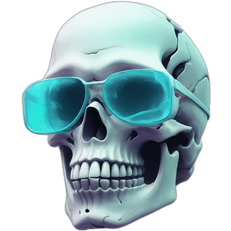 vaporwave skull emoji