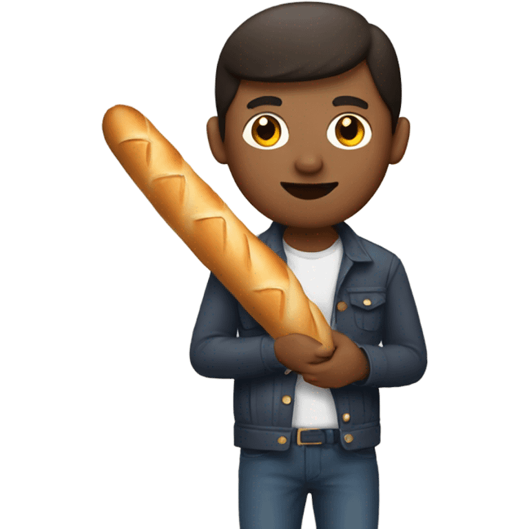 Gay man with a baguette  emoji