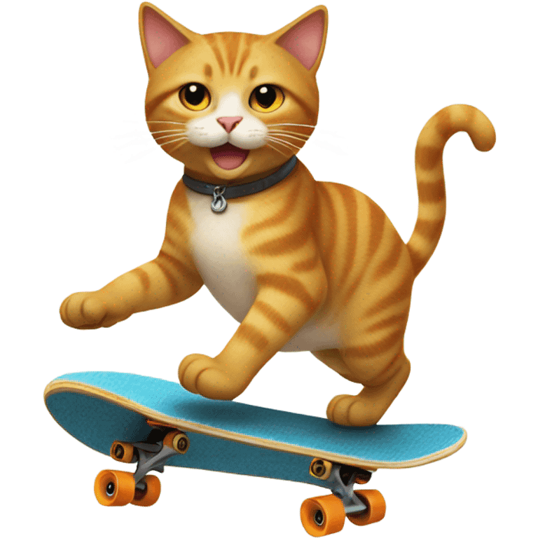 Cat on skateboard emoji